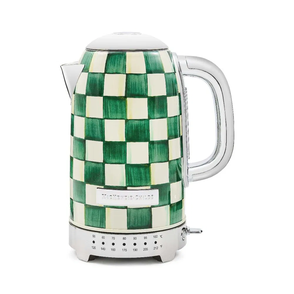 MacKenzie-Childs 7-Cup Electric Kettle | Emerald Check