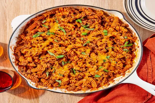 Ground Beef & Pasta Skillet