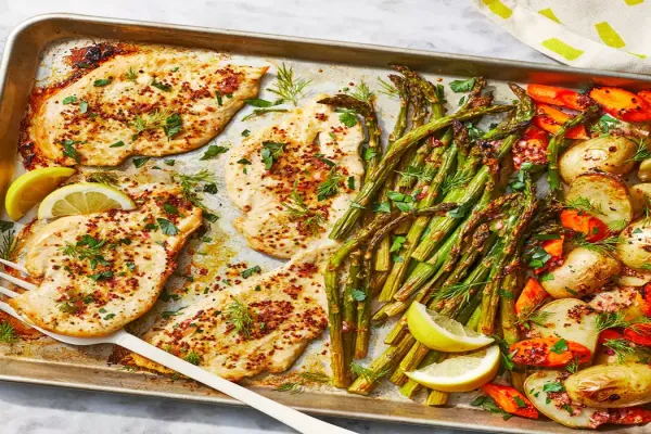 One Pan Chicken & Asparagus Bake