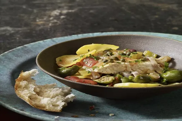 Fish Stew with Olives Capers & Potatoes