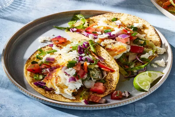 Seared Halibut Fish Tacos with Cilantro Slaw