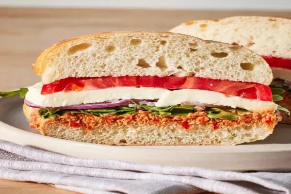 High Protein Tomato Mozzarella & Arugula Sandwich