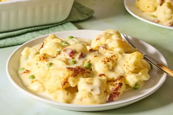 4 Ingredient Cauliflower Alfredo Bake