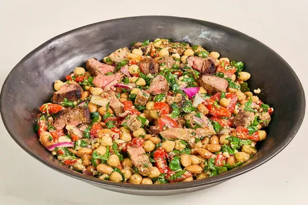 Steak Chimichurri Dense Bean Salad