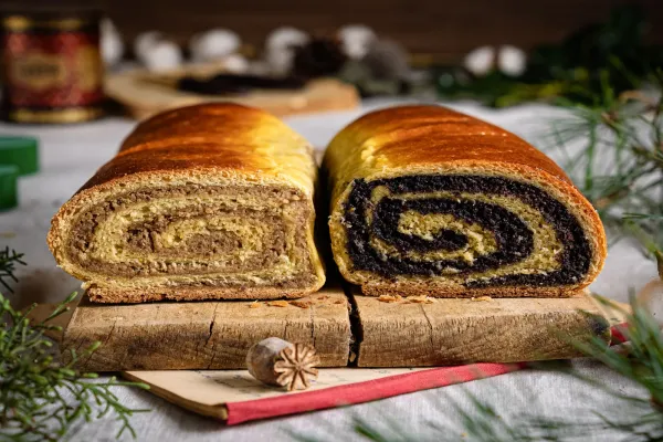 Poppy Seed and Walnut Roll